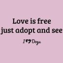 Love Is Free Just Adopt And See iHeartDogs Standard Tee Light Pink