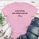 Love Is Free Just Adopt And See iHeartDogs Standard Tee Light Pink