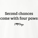 Second Chances Come with Four Paw iHeartDogs Standard Tee White