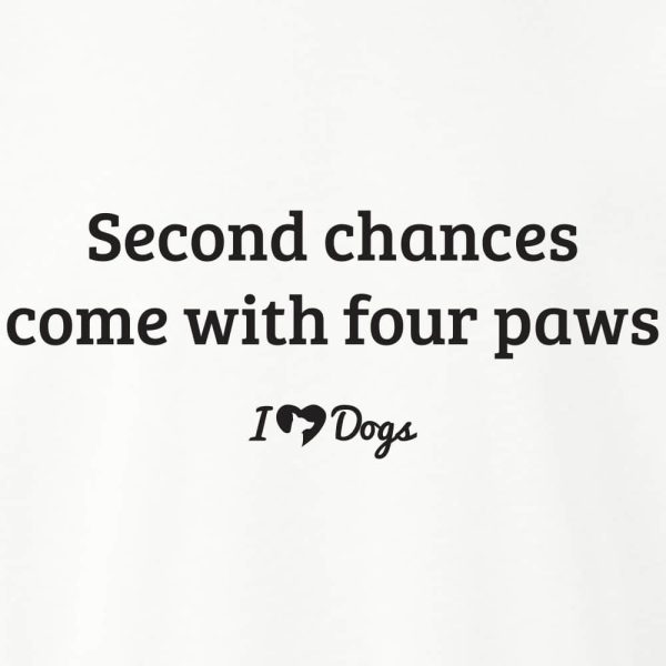 Second Chances Come with Four Paw iHeartDogs Standard Tee White - Image 2