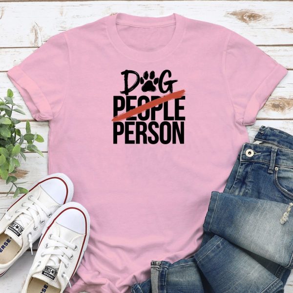 Dog Person Standard Tee Light Pink